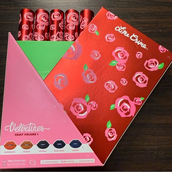 Lime Crime Velvetines Volume 1 NWT! 5 Shades, 2.6ml each - Picture 2 of 9